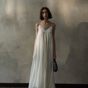 Elegant Cream Maxi Dress